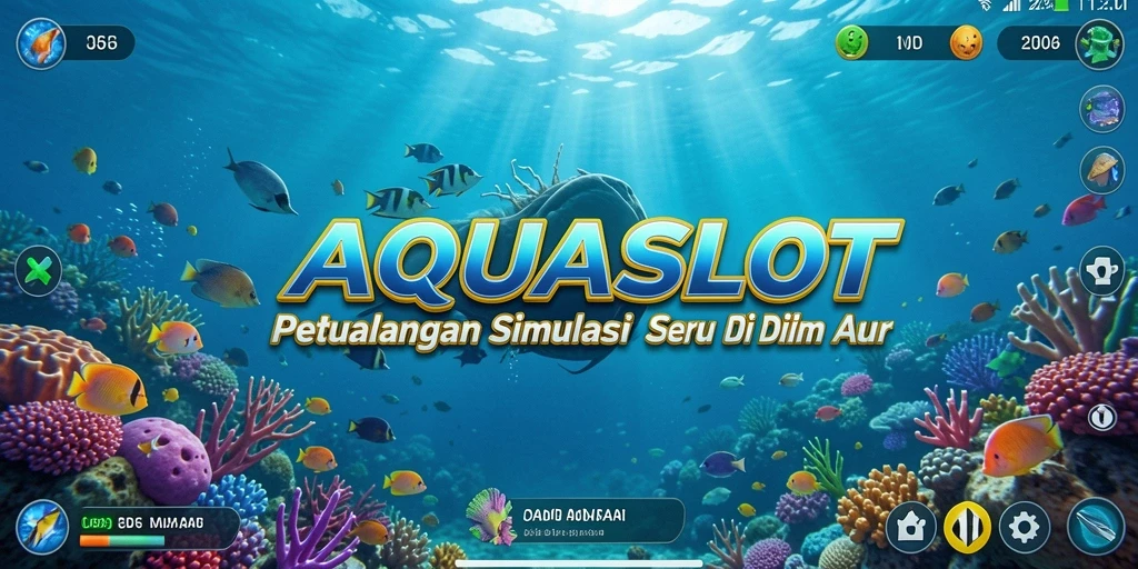 Tampilan permainan AQUASLOT yang menakjubkan dengan aksi bawah laut.