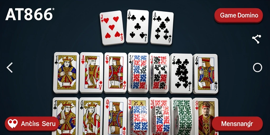 Screenshot AT866 menampilkan gameplay domino yang seru dan menyenangkan.