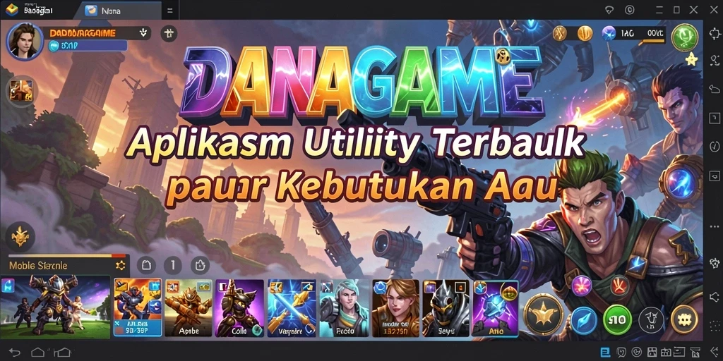 Tampilan antarmuka utama DANAGAME yang simpel dan intuitif.