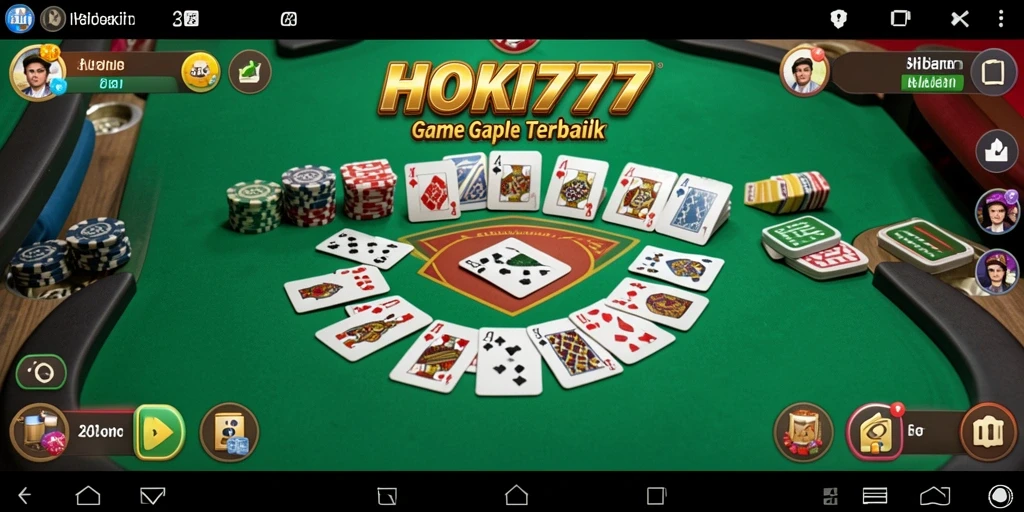 Tampilan gameplay Gaple yang seru dan interaktif di HOKI777.