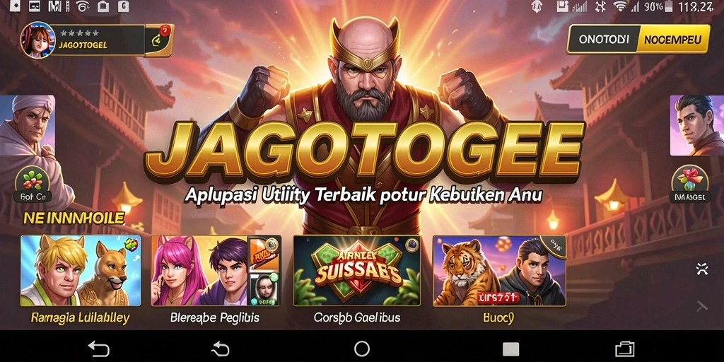 Screenshot utama JAGOTOGEL menampilkan tampilan antarmuka pengguna aplikasi utility.
