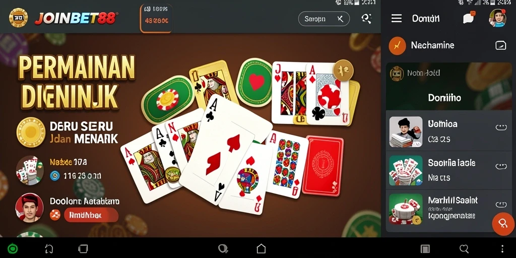 Tampilan gameplay domino yang seru di JOINBET88.