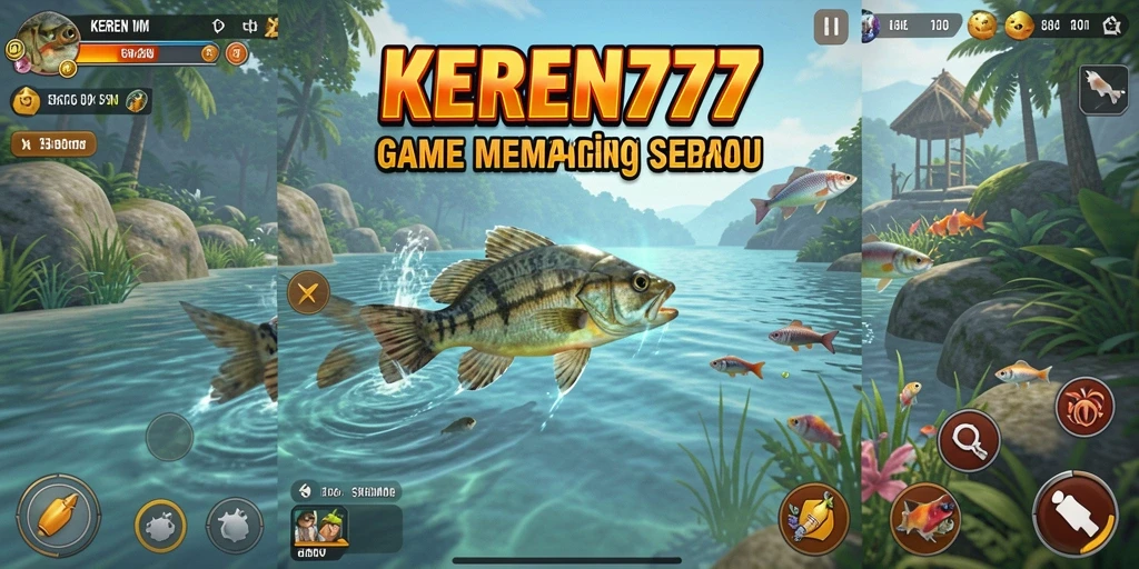 Tampilan gameplay KEREN777 menampilkan pengalaman memancing yang nyata dan mendebarkan.