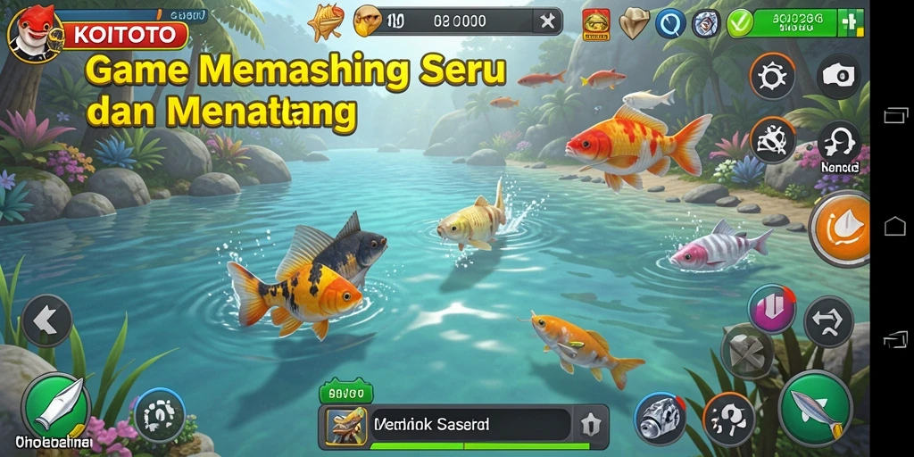 Tampilan gameplay KOITOTO dengan pengalaman memancing yang mendebarkan.
