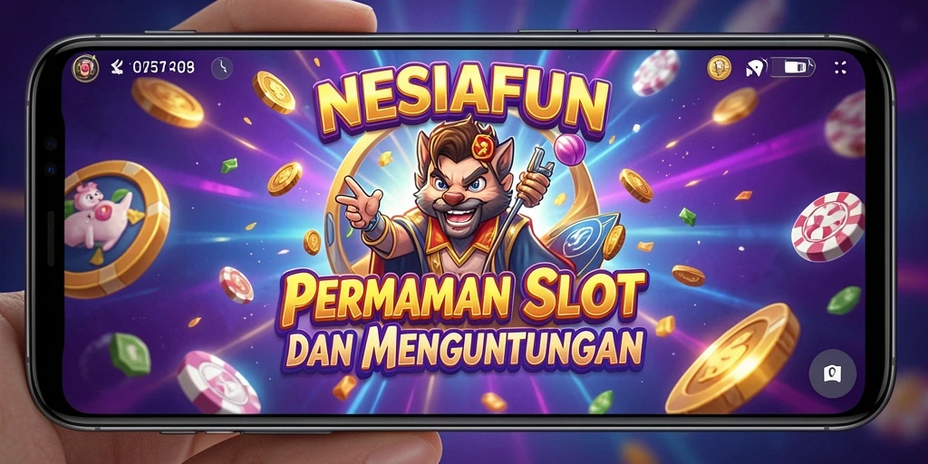 Screenshot utama NESIAFUN menunjukkan gameplay slot yang seru dan menghibur.