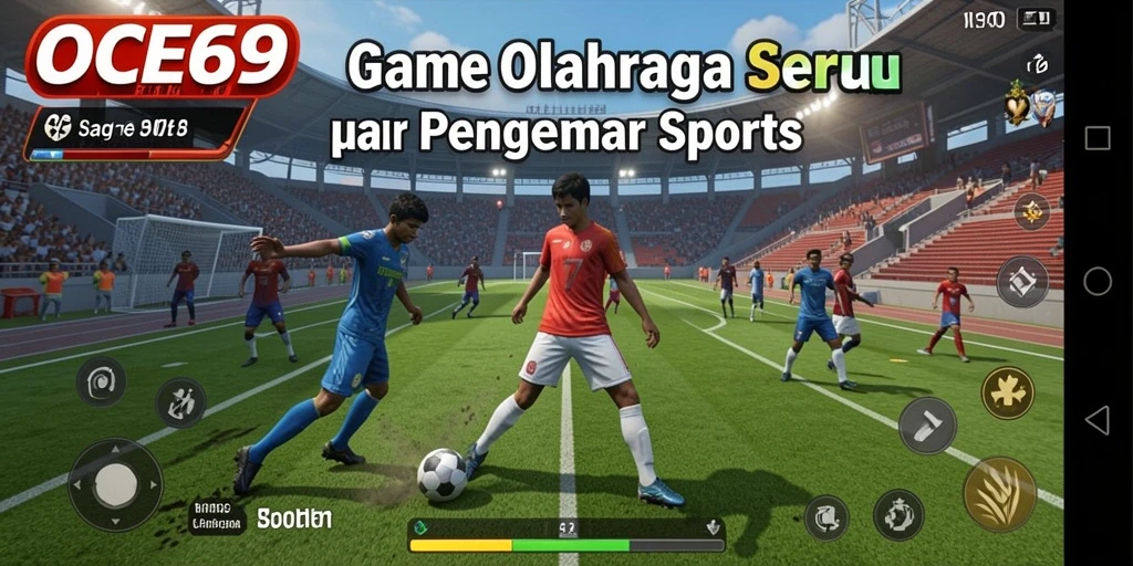 Screenshot OCE69 menampilkan aksi menegangkan dalam olahraga.