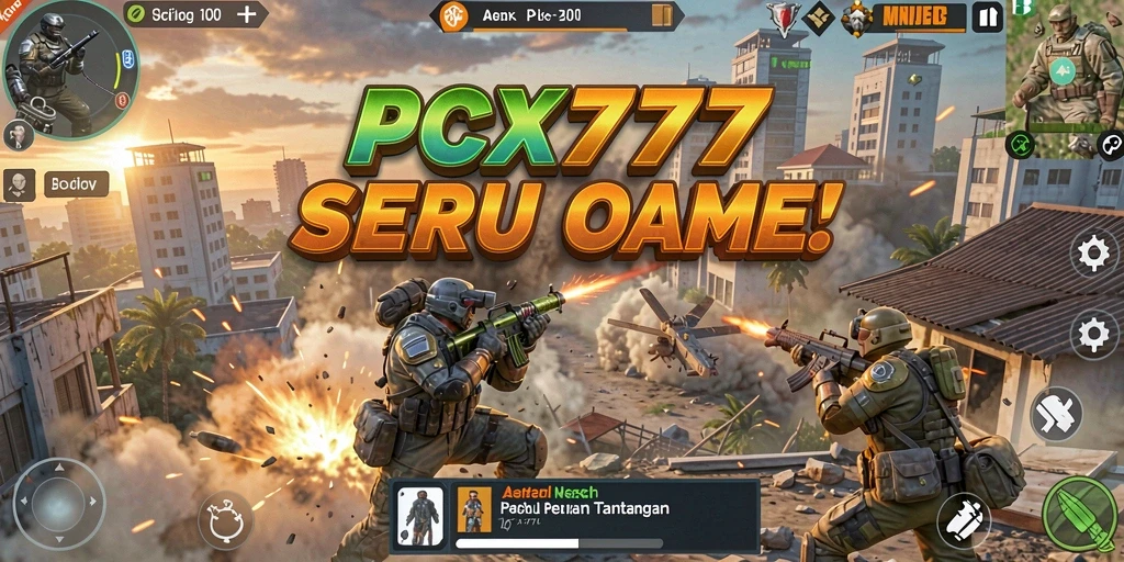 Tangkapan layar gameplay PCX777 menunjukkan aksi mendebarkan para karakter.