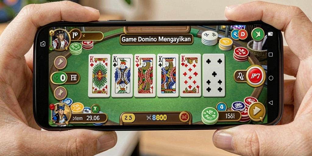 Screenshot gameplay PP7 yang menunjukkan aksi seru permainan Domino.