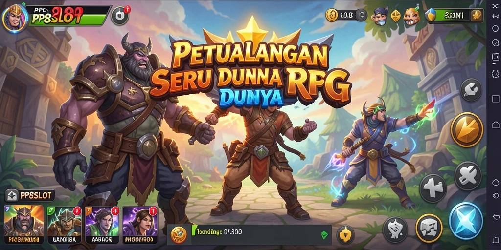 Tampilan seru dari gameplay PP8SLOT yang penuh warna.