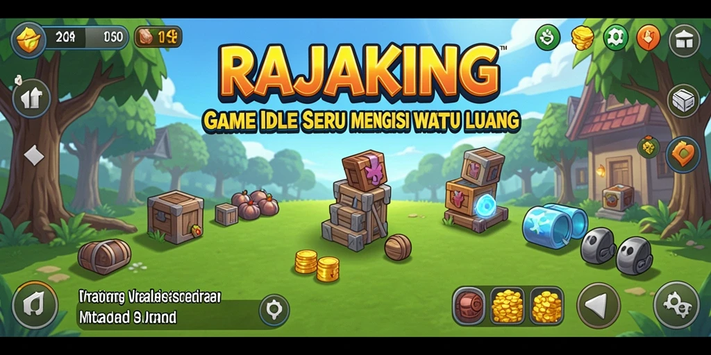 Screenshot gameplay RAJAKING menampilkan kemajuan dalam membangun kerajaan.