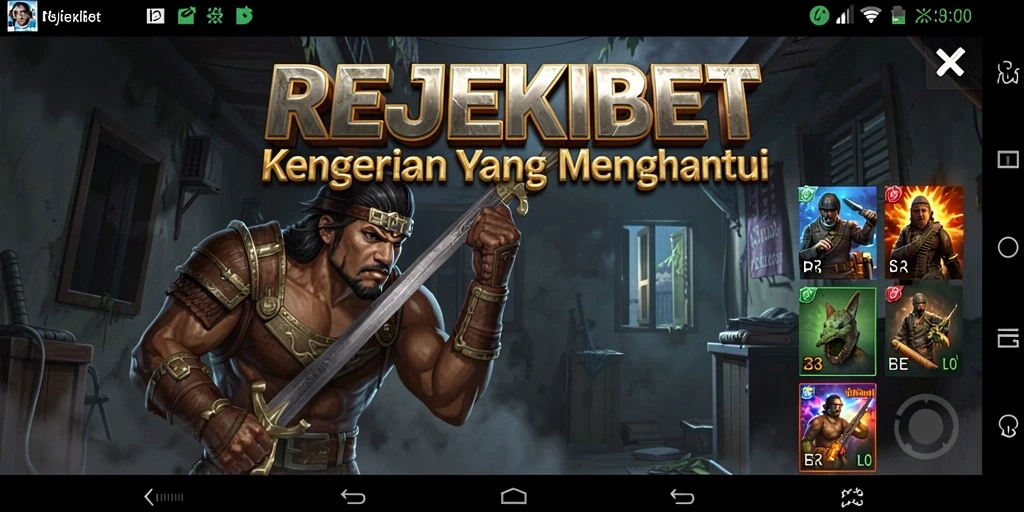 Tangkapan layar menampilkan suasana mencekam dalam REJEKIBET.