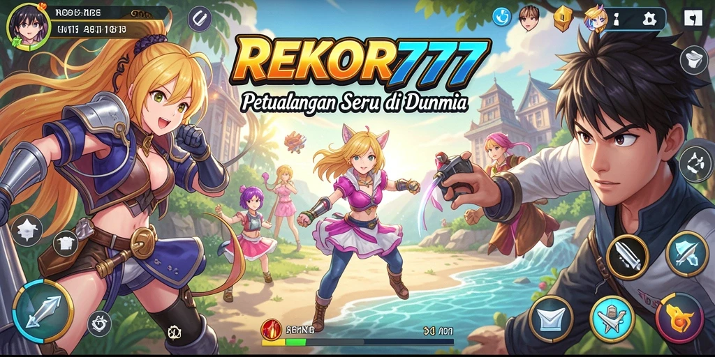 Tampilan gameplay seru di dunia anime yang menakjubkan.