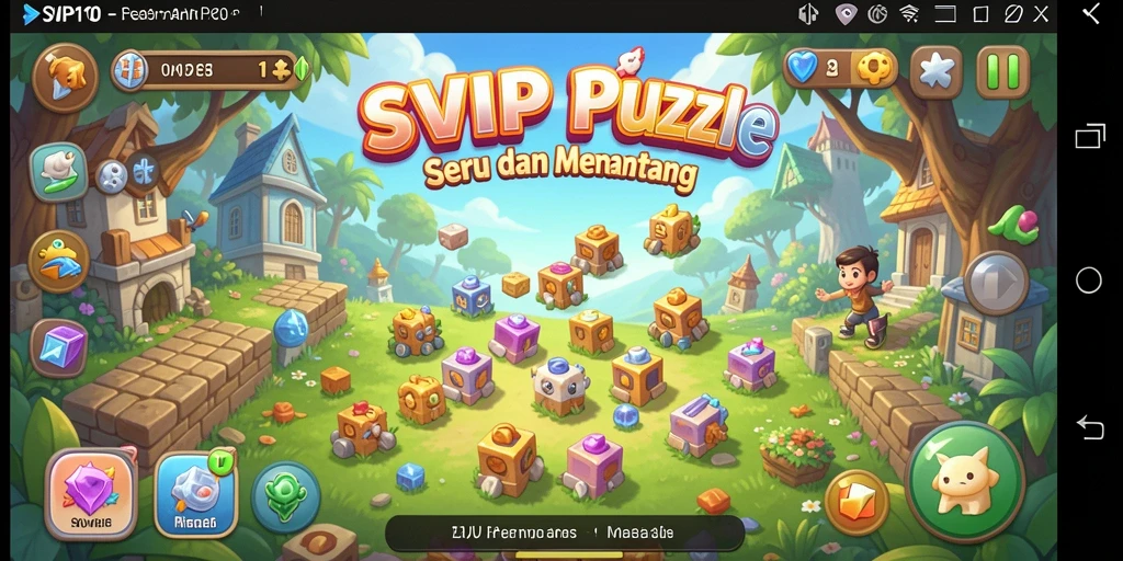 Tampilan gameplay SVIP10 yang menantang dan berwarna-warni dalam Puzzle.