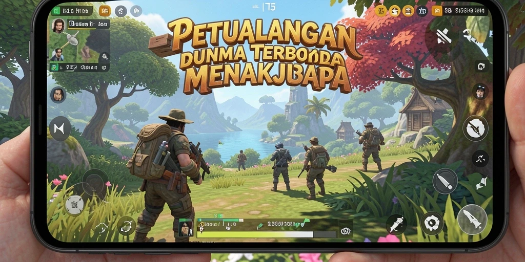 Tangkapan layar T6 menampilkan petualangan mendebarkan di dunia terbuka yang luas.