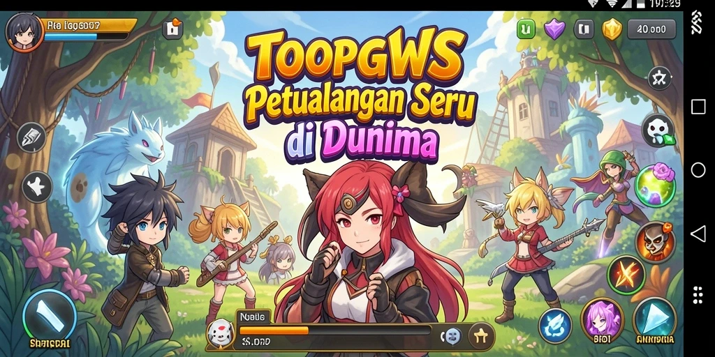 Tampilan gameplay TOOPGWS dengan aksi karakter yang memukau.